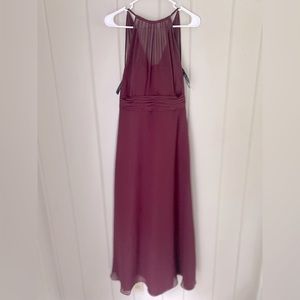 BILL LEVKOFF LAYNE 1214 SHEER HALTER BRIDESMAID DRESS size 4